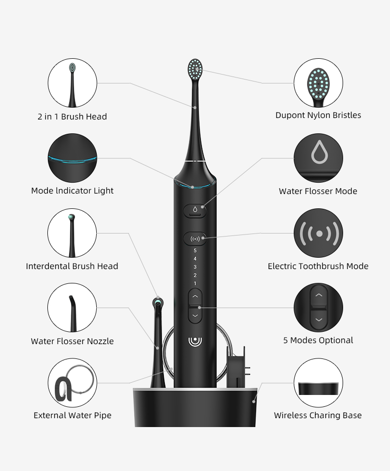 Water Flosser and Electric Toothbrush Combo 2 in 1 TF01C