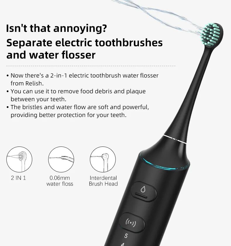Water Flosser and Electric Toothbrush Combo 2 in 1 TF01C