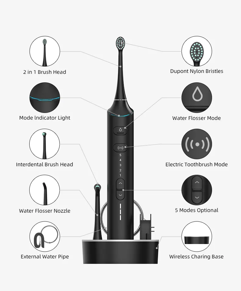 Water Flosser and Electric Toothbrush Combo 2 in 1 TF01C