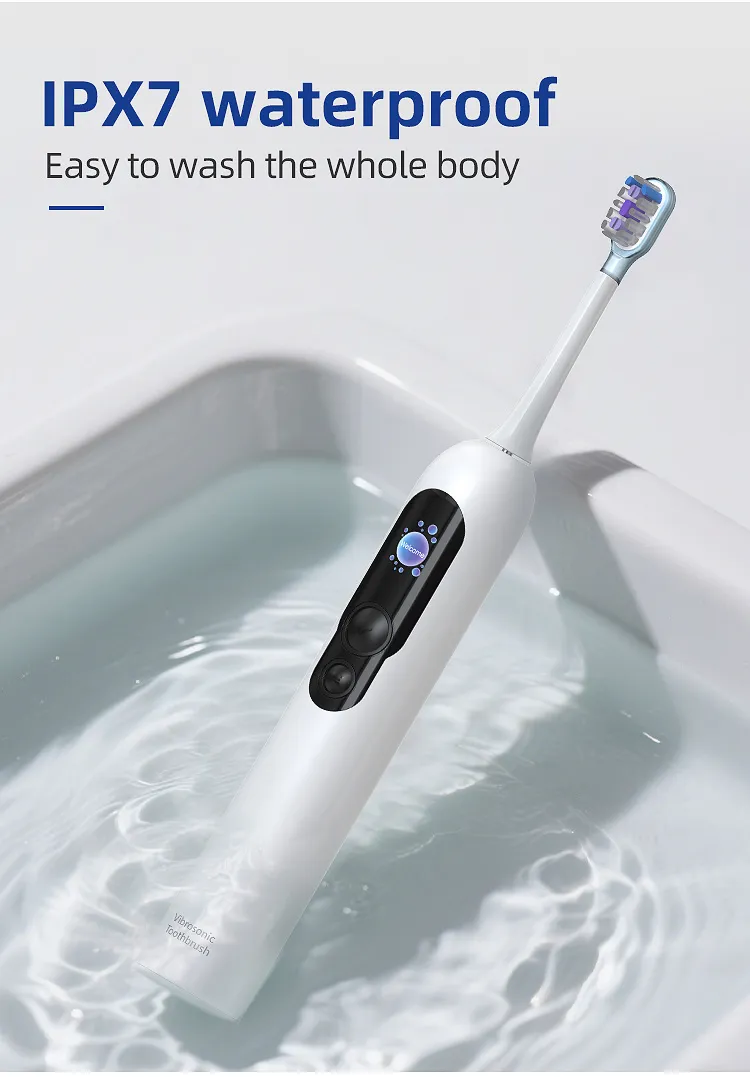 Custom Vibrosonic Tooth Brush Smart Sonic Electric Toothbrush LED Intelligent Display Digital Screen Toothbrush for Adults
