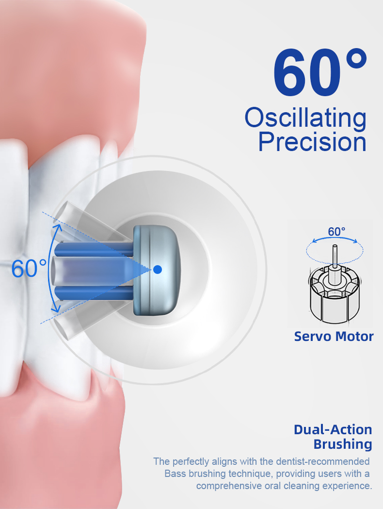 Custom Vibrosonic Tooth Brush Smart Sonic Electric Toothbrush LED Intelligent Display Digital Screen Toothbrush for Adults