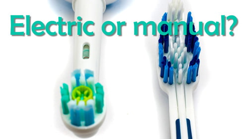 手動歯ブラシと電動歯ブラシ